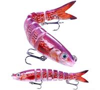 Esca da pesca ad affondamento da 18 g, 13,5 cm, esca da nuoto snodata con azione realistica, pesciolino ad affondamento lento per pesca in acque profonde, esca per predatori d'acqua dolce e salata (L)