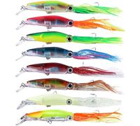 Esca da pesca al polpo da 40 g con tentacoli realistici e occhi di pesce 3D per pesci predatori d'acqua dolce e salata (K)