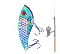 Esca da pesca alla spigola, esca di acqua salata - Cose da pesca colorate | Esche per pesce persico, articoli da pesca con occhi 3D, esche per bassi, esche realistiche di acqua salata s