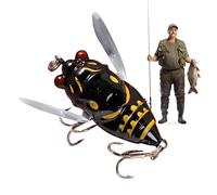Esca da pesca Cigale - Esca da pesca in acqua dolce, piccola esca da pesca cicala, esche dure da pesca con occhi olografici, esche da pesca pesanti, esche artificiali per stagno