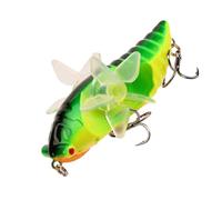 Esca da pesca Cigale - Esca per insetti realistici, design alato bionico | esche dure d'acqua dolce con elica rotante, esca per bar, esca Nuotatore Tipo insetto, esca f