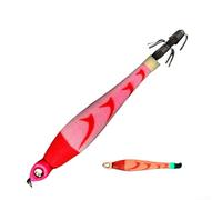 Esca da pesca con amo calamari con caratteristiche luminose per pesca notturna per un'attrazione efficace imita il movimento naturale delle prede (15# 3)