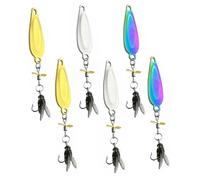 Esca Da Pesca Con Elica Per La Cattura Dei Pesci, Spinnerbait 3D Con Coda A Elica, Esca Rotante Con Paillettes Ad Alta Vibrazione, Per Tutti I Tipi Di Pesci (6pcs,M)