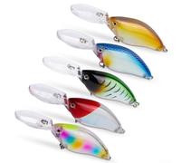 Esca da Pesca con Labbro Lungo per getto Lontano Esca da Pesca(G) | Occhi 3D realistici, scaglie simulate, vivaci, attira predatori, visibilità alta