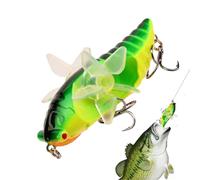 Esca da pesca della cicala, Esca da pesca alla spigola, Cicada Hard Swimbaits con girevole - Esche artificiali, esche da pesca realistiche da 7,5 cm, Pesca alla spigola in stagno, Accessori