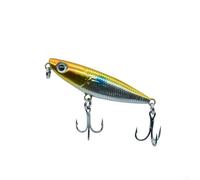 Esca da pesca dura con motivo a zigzag e occhi 3D dotata di ami tripli per un'efficace attrazione dei pesci in varie acque (E)