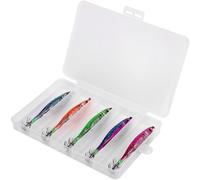 Esca da Pesca Esca per Calamari Set 5 Colori con Ganci Fluorescenti Doppio Ombre