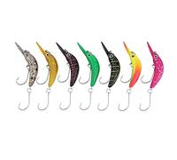 Esca da pesca galleggiante tipo crankbait, esca rigida artificiale a forma di piccolo pesciolino con ami in acciaio inossidabile, occhi 3D e sfera rotante interna per bass, trota e