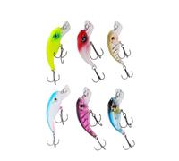 Esca da Pesca in Metallo 6, 3g a Forma di Pesce 7, 7cm 6 Pezzi | Affondante, Design Realistico, Riflette la Luce, per Pesca Colore Casuale