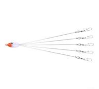 Esca da pesca in stile Alabama Rig, 18 cm di lunghezza, per ambienti d'acqua salata e d'acqua dolce, costruita per simulare il comportamento naturale delle prede durante il recupero (testa rossa)