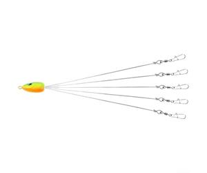 Esca da pesca in stile Alabama Rig, 18 cm di lunghezza, per ambienti d'acqua salata e d'acqua dolce, costruita per simulare il comportamento naturale delle prede durante il recupero (testa verde)