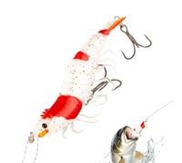 Esca Da Pesca Jig Morbido Riflettente Gambero Artificiale | Esche A Gambero Realistiche In Mare per la Pesca in Acqua , Mare, Molo, Spiaggia per Pesce Gatto e Salmone