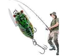 Esca da pesca per acqua dolce, esca da pesca ad acqua dolce - esca persica, esca da pesce persico, esca da pesca realistica, esca d'acqua dolce, attrezzatura da pesca, esca cicale
