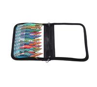 Esca da pesca per calamari con occhi 3D realistici, esca luminosa a forma di gambero per acque salate, design con ali piumate e affilato per la pesca notturna e in acque profon (3.0#)