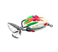 Esca da pesca per mini Thunder Frog Bait con occhi 3D, 4 cm, silicone morbido plastica per spigola, pesce persico, luccio, acqua dolce e salata (A)