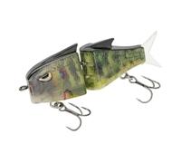 Esca da pesca per persico e luccio, con corpo a due sezioni per imitare i movimenti delle prede per un coinvolgimento efficace (A)