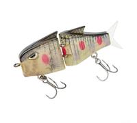 Esca da pesca per persico e luccio, con corpo a due sezioni per imitare i movimenti delle prede per un coinvolgimento efficace (C)