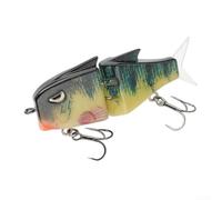 Esca da pesca per persico e luccio, con corpo a due sezioni per imitare i movimenti delle prede per un coinvolgimento efficace (F)