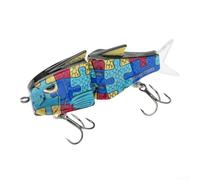 Esca da pesca per persico e luccio, con corpo a due sezioni per imitare i movimenti delle prede per un coinvolgimento efficace (H)