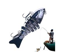 Esca da pesca per pesce persico - Esca da nuoto bionica 3D galleggia come un vero pesce ferito, esca da pesca per lucioperca | Swimbaits da pesca multi-tangling con gancio, esca colorata e lenta che