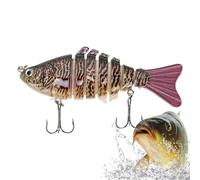 Esca da pesca per trota bassa, esca galleggiante per pesci bassi, multi joint, esca da pesca affondante lentamente, esca realistica, esca a manovella d'acqua dolce, attacco per acqua salata