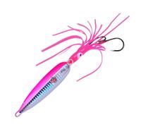 Esca da pesca Que, ami Jig kigs | Luce Artificiale Fishing Baits Barbuded - Gancio barbudo per calamari, lento con barbudo per acqua salata e acqua dolce