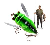 Esca da pesca realistica a cicala, esca per pesca d'acqua dolce, esca cicala topwater, esca per pesca cicale, esca dura per la pesca a cicale, esche robuste per la pesca