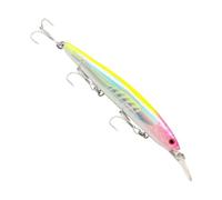 Esca da pesca subacquea da 128 mm a forma di minnow | Esca da pesca in ABS con labbro subacqueo e ami tripli, per lancio lungo, lancio a terra e ampio uso di ricerca in acqua