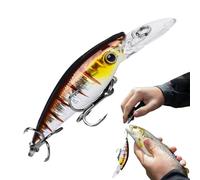 Esca da robotica, esca da per bassi - esca da nuoto animata 3D, esca a manovella, pesce salato, kit per in mare per trota bassa, lucioperca