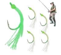 Esca Da,Set Di 5 Esche Con Coda Riflettente | Luridi A Coda Riflettente Per Persico Da 4.5 Cm,Per tore Outdoor Acqua Salata Notte Persico Luccio Pesce Gatto