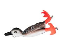 Esca d'anatra con corpo morbido, esche d'anatra per la pesca, esche da pesca in acqua dolce e salata, esche da pesca a forma di anatra 3D, con piedi spruzzanti, per trota bassa, calendula