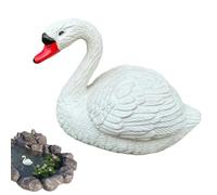 Esca di Cigno - Statua di Oche per il giardino - Figura animale di cigno per decorazione galleggiante sull'acqua per interni ed esterni, patio piscine e bacini d'acqua domestici