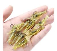 Esca di gamberetti bionici - Esca per trota morbida per Fleunder & Barsch | 4 cm in PVC | Comportamento di nuoto realistico | Softbait gamberetti con 1,4 g di peso | in PE