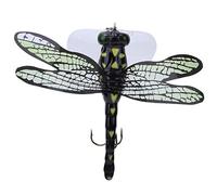 Esca dura a forma di libellula, esca artificiale per la pesca a forma di insetto con ali bioniche, occhi 3D per la pesca in acqua dolce e salata, 7,5 cm, 6 g, plastica, acciaio (001#)