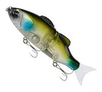 Esca dura a lento affondamento a due sezioni con corpo aerodinamico e occhi 3D per una pesca efficace della spigola in vari ambienti acquatici (verde trasparente)