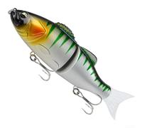 Esca dura a lento affondamento a due sezioni con corpo aerodinamico e occhi 3D per una pesca efficace della spigola in vari ambienti acquatici (striscia verde)