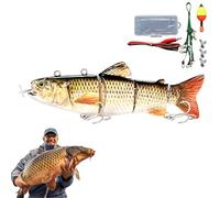 Esca elettrica | Esca da nuoto robotica LED | Swimbait ricaricabile multi-giunto, esca con luce lampeggiante realistica per la trota