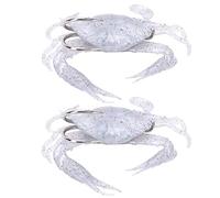 Esca esca per pesca con granchio morbido in silicone 2 pezzi, esca per pesci realistica artificiale con gancio(2#)