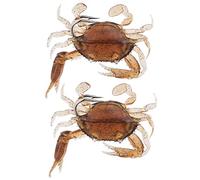 Esca esca per pesca con granchio morbido in silicone 2 pezzi, esca per pesci realistica artificiale con gancio(3#)