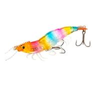 Esca Gamberetti - 9 cm - Esche artificiali realistiche per acqua salata | Esche artificiali fluorescenti e riflettenti per salmone Gatto Spiaggia Mare Fiume Amatoriali