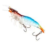 Esca Gamberetti | Esche in Mare Realistica 9 CM | Esca morbida riflettente fluorescente per fiume Spiaggia Mare Silure Glane