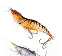 Esca Gambero Jig Artificiale Fosforescente | Esche A Gambero Realistiche In Mare per la Pesca in Acqua , Mare, Molo, Spiaggia per Pesce Gatto e Salmone