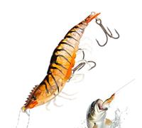 Esca Gambero Jig Morbido Riflettente Gambero Artificiale | Esche A Gambero Realistiche In Mare per la Pesca in Acqua , Mare, Molo, Spiaggia per Pesce Gatto e Salmone