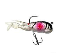 Esca Gambero Silicone 9cm a Pala per Bass Esca Gambero Silicone(1# Black back White)