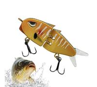 Esca Glide Per Pesca Al Persico | Mini Esca Da Pesca Multi-Articolata Per Persico e Luccio - Artificiale Snodato Realistico Multisegmento Per Trota, Luccio In Acque Dolci E Salate