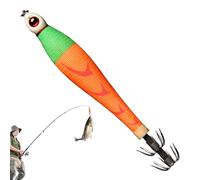 Esca Jig Calamar,Esca Nuotatore Lucioles - Esche con Amo Seche - per in fiume Barca Lago Kayak Rive Trota Perche Salmone Gatto Pescatori