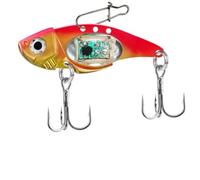 Esca lampeggiante in metallo, 8 cm, 31 g, per pesci notturni | Design rosso del corpo, materiale in lega, costruzione, ideale per la fusione notturna, lunga durata della batteria