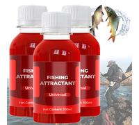 Esca liquida condensata multiuso con esca Red Worm per pescatori, attrattivo per pesci Red Worm Liquid, esca liquida attrattiva per pesci, per trote, merluzzi, carpe e spigole (3 flaconi)