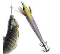 Esca luminosa e realistica per calamari con | Esca per calamari per la pesca dalla barca e vicino alla costa per catturare pesci di base e seppie