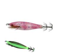 Esca luminosa per gamberi in acqua salata, con occhi 3D | Esca da pesca notturna per acqua salata, cucitura costiera, ponte, surf, kayak, barca, campeggio e torneo